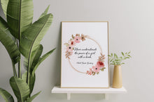 Load image into Gallery viewer, Never Underestimate the Power of a Girl With a Book – Ruth Bader Ginsburg Quote Print
