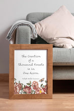 Load image into Gallery viewer, Ralph Waldo Emerson Quote Print - The Creation of a Thousand Forests Is in One Acorn
