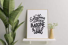 Load image into Gallery viewer, Everything You Can Imagine Is Real Print – Picasso Quote
