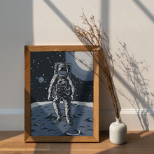 Load image into Gallery viewer, Retro Astronaut Print – Vintage Space Explorer Illustration
