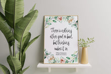 Load image into Gallery viewer, Shakespeare Hamlet Quote “There is nothing either good or bad, but thinking makes it so.” Wall Art
