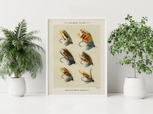 Load image into Gallery viewer, Vintage Salmon Flies Print – Antique Fly Fishing Illustration by C.F. Orvis
