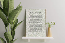Load image into Gallery viewer, The Road Not Taken Poem Print – Robert Frost on William Morris Willow Bough
