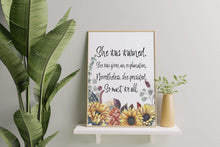 Load image into Gallery viewer, Nevertheless She Persisted Quote Print – “She Was Warned” | Feminist Wall Art
