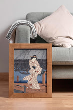 Load image into Gallery viewer, Evening on the Sumida River Print – Hiroshige Japanese Woodblock Art
