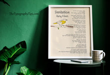 Load image into Gallery viewer, Invitation By Mary Oliver Poem Poster Print
