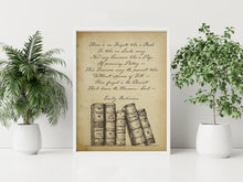 Load image into Gallery viewer, There is no Frigate like a Book Emily Dickinson Poem Print - Physical Print Without Frame
