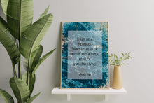 Load image into Gallery viewer, I Must Be a Mermaid Print – Anaïs Nin Quote on Teal and Gold Marble
