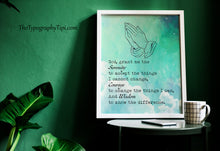 Load image into Gallery viewer, Serenity Prayer Print – Sobriety Gift, Sober Anniversary Gift
