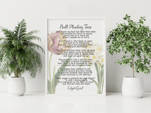 Load image into Gallery viewer, Bulb Planting Time Poem Print – Edgar Guest Tulip and Daffodil Botanical
