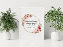 Load image into Gallery viewer, Never Underestimate the Power of a Girl With a Book – Ruth Bader Ginsburg Quote Print
