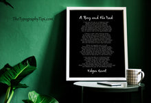 Load image into Gallery viewer, A Boy and His Dad Poem Print by Edgar Guest – Father Son Wall Art
