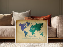 Load image into Gallery viewer, I Haven't Been Everywhere, But It's On My List – Susan Sontag Quote Print
