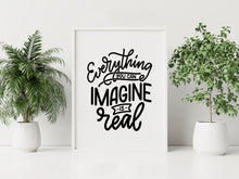 Load image into Gallery viewer, Everything You Can Imagine Is Real Print – Picasso Quote
