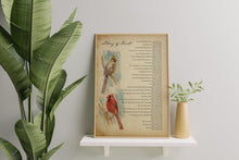 Load image into Gallery viewer, Litany of Trust Prayer Print – Vintage Paper Style Cardinal Wall Art
