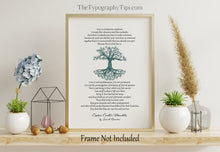 Load image into Gallery viewer, Wedding Reading One Tree Not Two Captain Corelli Mandolin, Love is a temporary madness wedding poem wall art - Framed And Unframed Options
