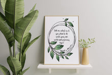 Load image into Gallery viewer, "One Wild and Precious Life" Mary Oliver Quote Print
