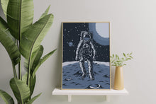 Load image into Gallery viewer, Retro Astronaut Print – Vintage Space Explorer Illustration
