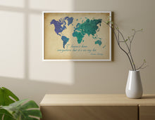 Load image into Gallery viewer, I Haven't Been Everywhere, But It's On My List – Susan Sontag Quote Print
