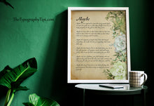 Load image into Gallery viewer, Maybe Love Poem Print - Wedding Reading - 1st Anniversary Gift
