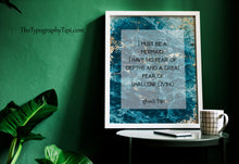 Load image into Gallery viewer, I Must Be a Mermaid Print – Anaïs Nin Quote on Teal and Gold Marble
