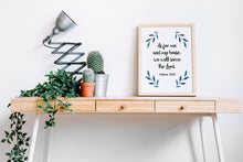 Load image into Gallery viewer, Joshua 24:15 Bible Verse Print - Christian Wall Art - Faith-Based Home Decor - Scripture Poster - Religious Housewarming Gift
