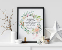 Load image into Gallery viewer, Maya Angelou Print - We delight in the beauty of the butterfly - Unframed inspirational print for Home, Inspirational office wall art
