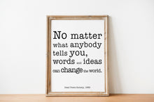 Load image into Gallery viewer, Dead Poets Society Poster Movie Quote Poster - Black and White Prints - Inspirational Wall Art
