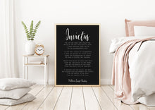 Load image into Gallery viewer, William Ernest Henley Poem invictus poem Art Print Home office Decor poetry wall art UNFRAMED
