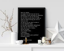 Load image into Gallery viewer, The Breakfast Club Movie Quote Closing Lines Letter to Mr. Vernon Black and White Art Print for Home Decor Framed &amp; Unframed Options
