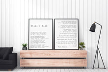 Load image into Gallery viewer, Still I Rise Maya Angelou Set of 2 poem Feminist Art Wall Art self respect quote Bedroom decor office decor Unframed Print UNFRAMED
