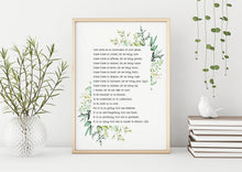 Load image into Gallery viewer, Prayer For Peace - Prayer of Saint Francis - Lord, make me an instrument of your peace - prayer print for Home nursery Art, UNFRAMED
