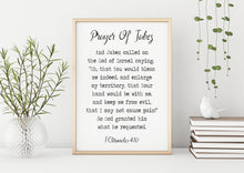 Load image into Gallery viewer, Prayer Of Jabez 1 Chronicles 4:10 Ordination Gift, Christian Artwork - Pastor Gift - Adult Baptism Gift
