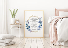 Load image into Gallery viewer, E.E. Cummings Love Poem Print – “Love Is a Place” Wall Art with Floral Wreath, Romantic Literary Decor, Framed or Unframed Poetry Gift
