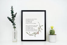 Load image into Gallery viewer, Lord&#39;s Prayer Print - Our Father Prayer - Unframed Prayer Print - Catholic Prayer UNFRAMED
