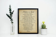 Load image into Gallery viewer, The Apostles' Creed Prayer Print The Apostles' Creed Unframed Prayer Print - Catholic Prayer
