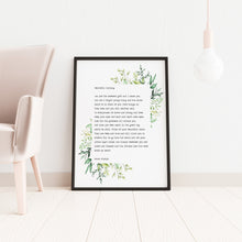 Load image into Gallery viewer, Beautiful Darling Letter to Baby Baby Shower Gift Nursery Wall Art - Nursery art - Framed &amp; Unframed Options
