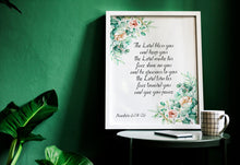 Load image into Gallery viewer, Numbers 6:24-26 “The Lord bless you and keep you…” Prayer Print Scripture Wall Decor
