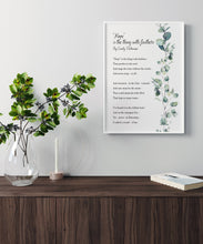 Load image into Gallery viewer, Hope is the thing with feathers Emily Dickinson Poetry Wall art - Framed &amp; Unframed Options
