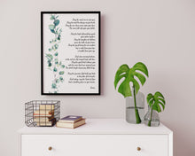 Load image into Gallery viewer, Irish wedding blessing May the road rise up to meet you UNFRAMED wall art print
