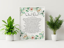 Load image into Gallery viewer, Don't Quit - John Greenleaf Whittier Poem - Inspirational Poetry - Unframed print
