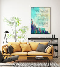 Load image into Gallery viewer, Psalm 23 Wall Art Print – Bible Verse Christian Decor with Watercolour Mountain Landscape, Inspirational Scripture Poster
