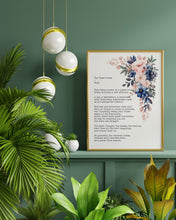 Load image into Gallery viewer, Rumi Quote Art Print: The Guest House Poem, Floral Decor
