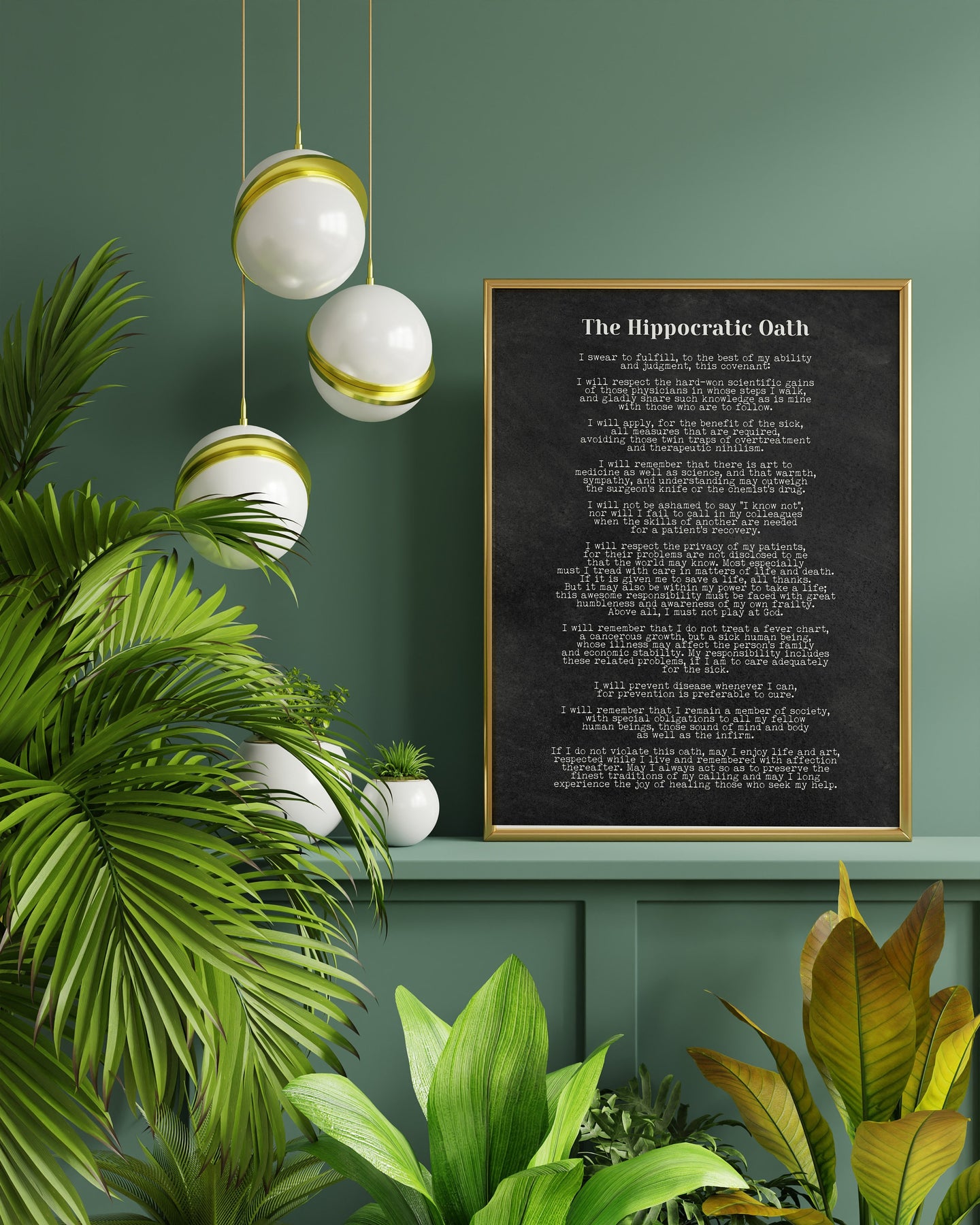 Hippocratic Oath Print - Doctor Gift Medical Graduation Gift Doctor Graduation Gift - Physical Art Print Without Frame