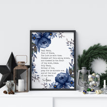Load image into Gallery viewer, Hail Mary Prayer Print: Catholic Wall Art
