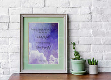 Load image into Gallery viewer, What if you fly? Erin Hanson, What if I fall? Oh but my darling, What if you fly? Watercolor Print for Nursery Decor, Unframed print
