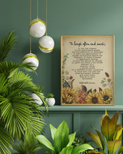 Load image into Gallery viewer, To Laugh Often and Much Emerson Ralph Waldo Emerson Quote This is to have succeeded - Print for library decor UNFRAMED
