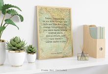 Load image into Gallery viewer, Anthony Bourdain Print - Travel changes you - Travel Quote UNFRAMED Travel Wall Art

