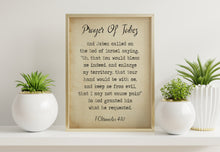 Load image into Gallery viewer, Prayer Of Jabez 1 Chronicles 4:10 1 Chronicles 4 verse 10 prayer print - UNFRAMED
