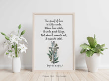 Load image into Gallery viewer, The proof of love is in the works - Pope Gregory Quote - Catholic Wall Art
